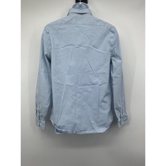 1MX Express Mens Modern Fit Light Blue Button-Up Shirt Size 16-16.5 - Picture 2 of 7